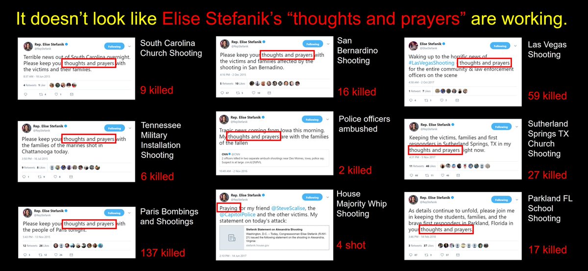 NY21Watchdog's tweet photo. It doesn't look like Elise Stefanik's "thoughts and prayers" are working.

#NY21 https://t.co/KKFTrmozTX
