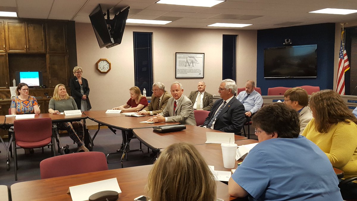 HelenaWM's tweet image. Representatives Boles, Horn, and McNeil speak to the Parent Advisory Committee.