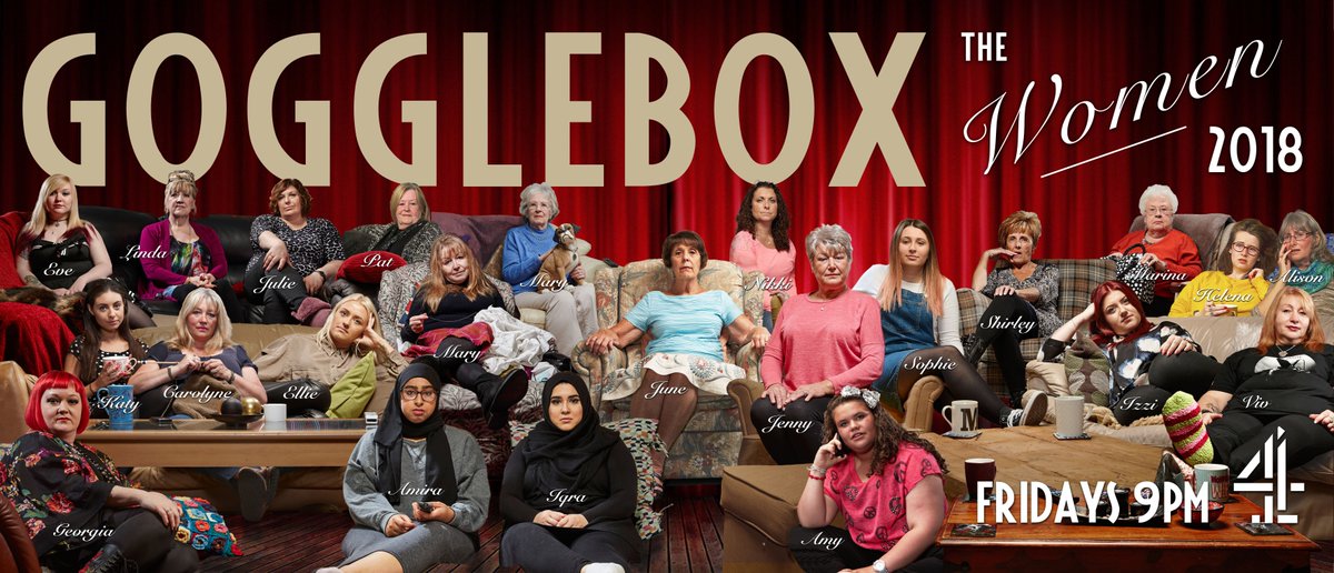 C4Gogglebox's tweet photo. #GOGGLEBOX RETURNS 📺💁‍♀️
Brand new series starts Friday 23rd February 9pm @Channel4 
#FridayFeeling #GoggleboxFriday https://t.co/LXkl3eKpJe
