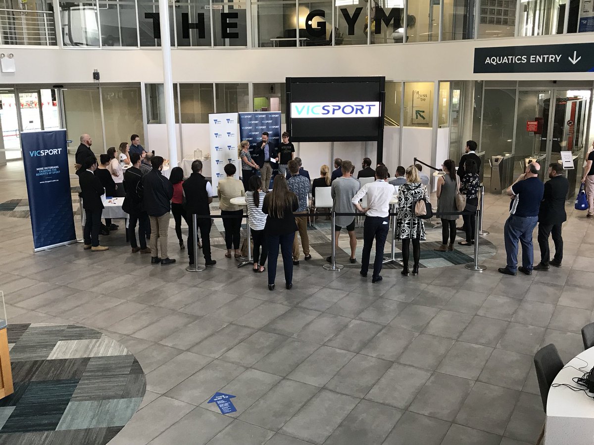 StateSportCent's tweet photo. A terrific morning hosting @vicsportAU’s official #AreYouOnBoard video launch today with Sport and Recreation Victoria &amp; Minister for Disability Martin Foley. https://t.co/8JNj9zZuUq