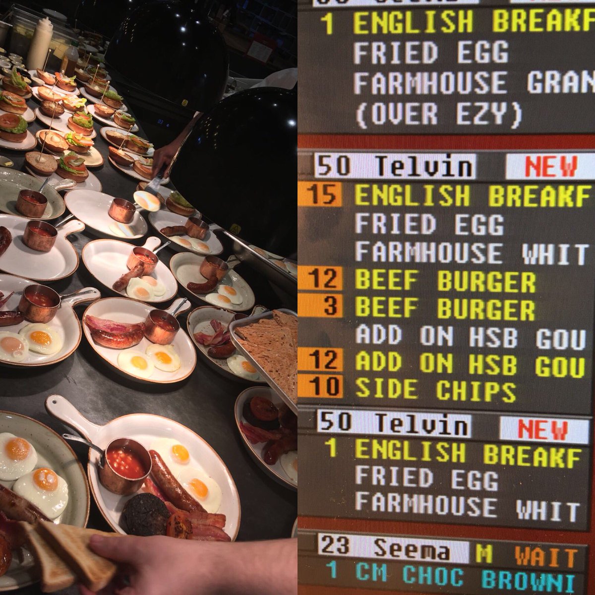 Who knew Rugby players need THAT much food? #georgiarugby #heathrow #moremealsaddedlater #fullerskitchen #burgers