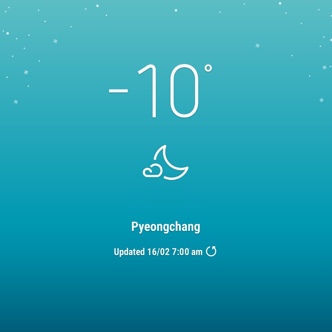 gangwon2024's tweet photo. Todays PyeongChang weather update #16Feb2018 ⛅
Highs of 6c with Lows of -10c Plenty of action still to come on Day 7 of #PyeongChang2018 ✨🏅 🌡#오늘의평창 #2월16일
최저 영하10도 ~ 최고 영상6도 ⛅맑고 포근한 설날의 아침입니다! 새해 복 많이 받으세요❣ #Pyeongchang #Weather https://t.co/prAOo27hXU