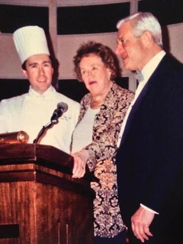 BostonWF's tweet photo. A #tbt all the way from 1990, when @chefdanielbruce hosted the Burgess wine dinner with the late Tom Burgess and guest Julia Child. Now, 18 years later, Chef Bruce will recreate the 1990 menu to pay tribute to the legendary @BurgessCellars founder. 🍷Tickets are still available! https://t.co/1oxUwJ4mns