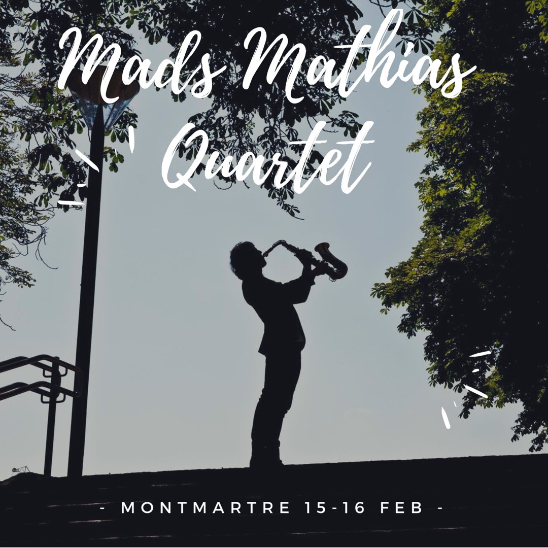mads_mathias's tweet photo. #Montmartre #madsmathiasquartet #soldout #vinterjazz @peterrosendal 
@mortenankarfedt #espenlaub https://t.co/8wfAP7xro1