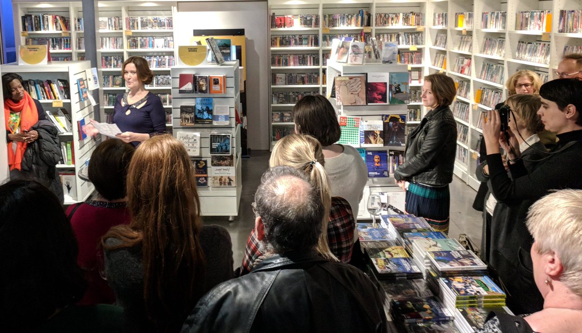 KeithMansfield's tweet photo. Lovely to see #WomanOfTheHour @janelythell in @BFI bookshop launching her second StoryWorld book, #BehindHerBack. Among the cool crowd were @theprimewriters' @KarinSalvala, @emmacurtisbooks & @andreawiderword + TV's finest @TatSchwab. Love a #BookLaunch! https://t.co/HYDbmKwBl2