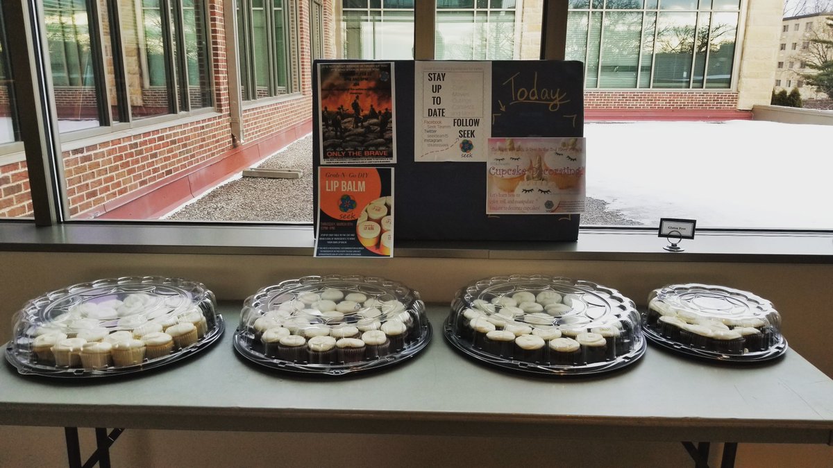 seekteam15's tweet photo. We can't wait to see you at Cupcake Decorating tonight! It's from 5pm-7pm in the second floor atrium.
#mystkates #lifebeyondbooks https://t.co/piPXOEW8X0