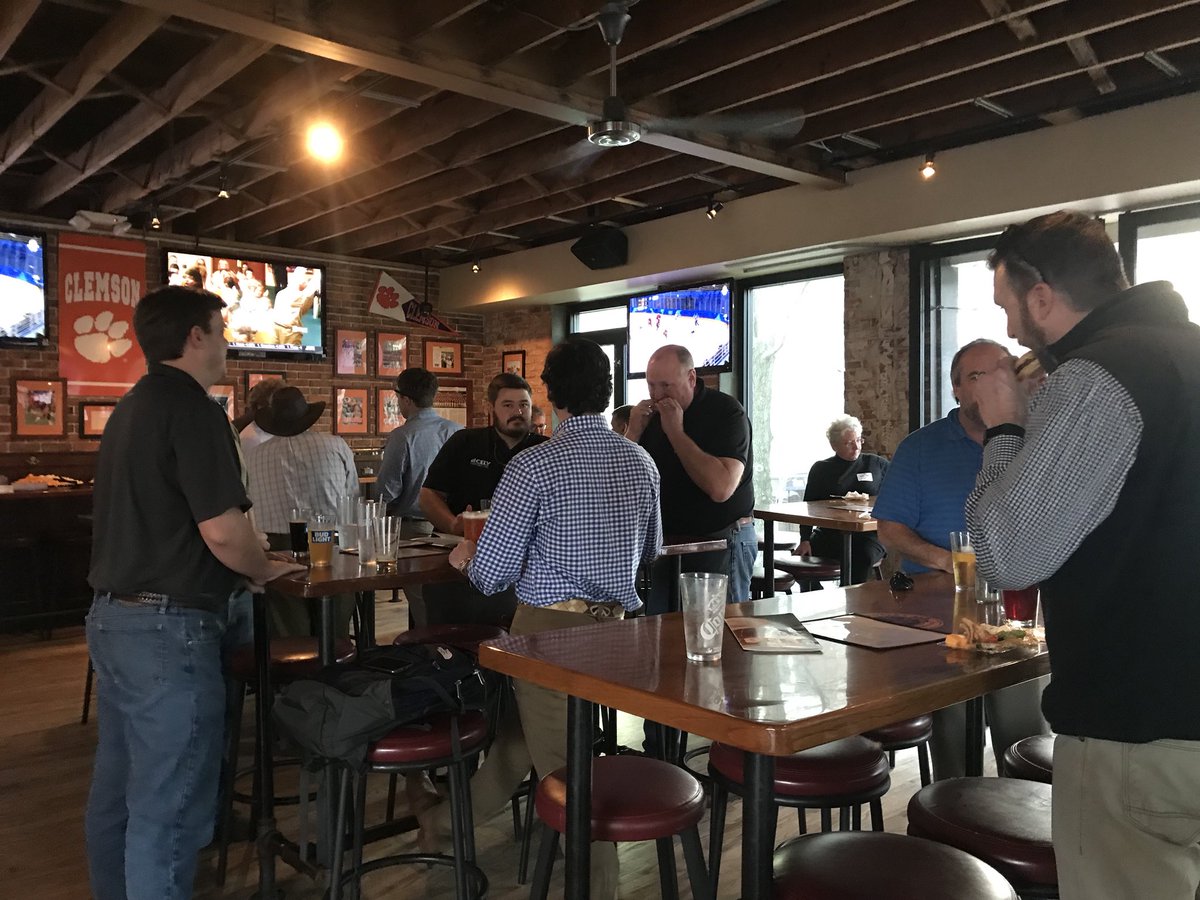 Having a great time at Carolina Ale House for the social!