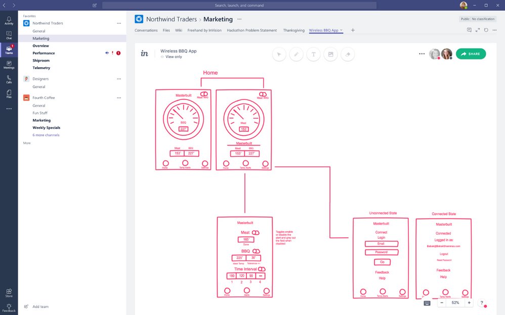 InVisionApp's tweet photo. Check out some of the new apps in @MicrosoftTeams—including #InVisionFreehand https://t.co/VdCuLMi1IL https://t.co/T78Vx8XfB5