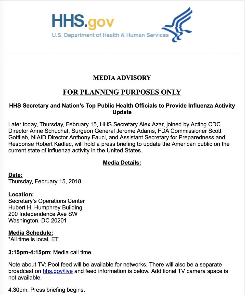 NativeVetMat's tweet image. Tune in - The @HHSGov is hosting a press conference starting soon briefing the public on the current state of influenza activity in the U.S.