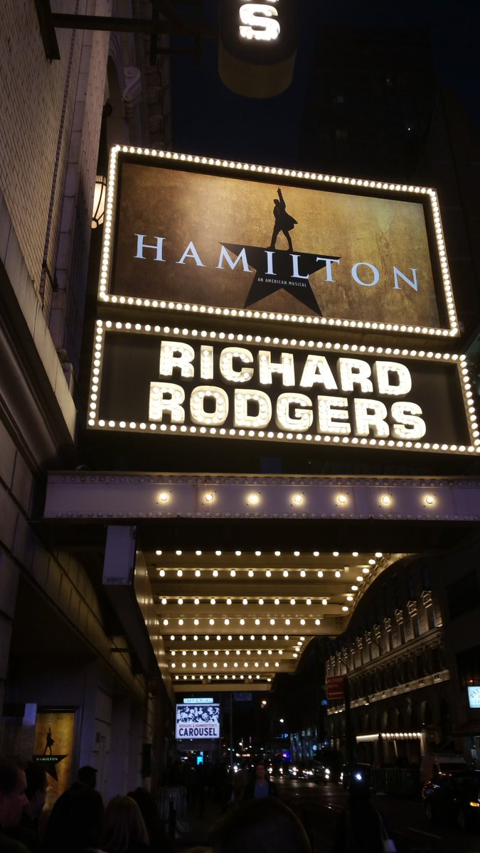 sgibson144's tweet photo. Finally getting to see Hamilton! https://t.co/4uKF1IzW1o