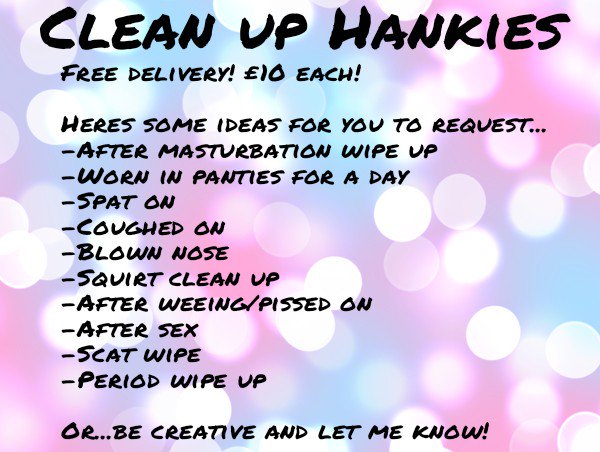 PantiesandFilth's tweet photo. The menu! Take a 👀
#rt #usedpanties #filth #fetish #kinky #periodfetish #anal #watersports #squirting #sweetpussy #creamygusset #fetishseller #kinkyboutique #pantysniffer #pussypop #asspops #footfetish https://t.co/B1Qawr0rab