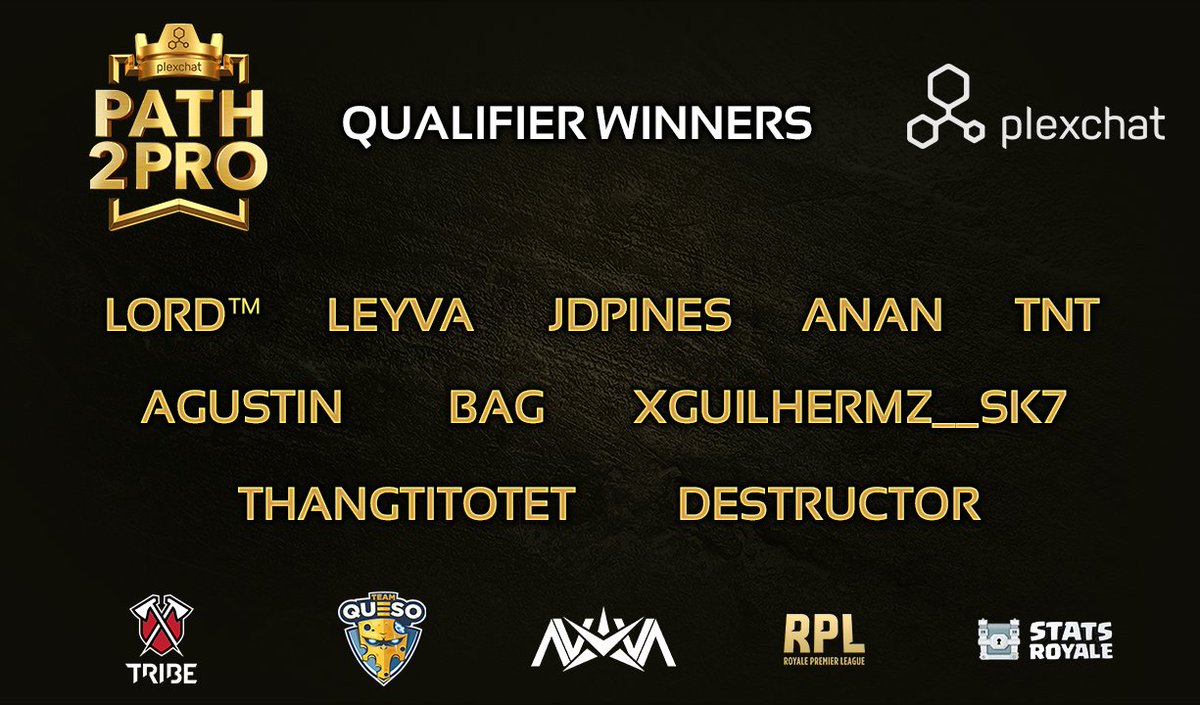 plexchat's tweet image. So many WINNERS in #Path2Pro - Nearing the bracket stage - 5 days of qualifier tournaments left. Who will stake their claim for the next stage?