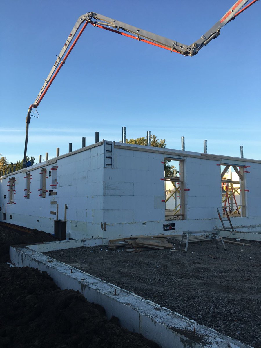 This the second house this year in which we did icf to the roof.  We used the #energystick in both of these homes.  They were very easy to insert.  We used 1 electric heater to heat this house during the drywall phase.  It was - 15°C for a week.  Very warm in there.