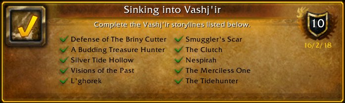 Thyrawow's tweet photo. I just earned the [Sinking into Vashj'ir] #Achievement #Warcraft #loremaster #Vashjir #questlines #Cataclysm https://t.co/ajdRilFhF9