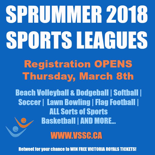 VicSportnSocial's tweet image. Attention Sports fans: Sprummer is just around the corner!

Check out our contest below for your chance to win FREE @victoriaroyals tickets for the game next Friday, February 23rd! 

#vssc #sprummer #sports #justplay #yyj