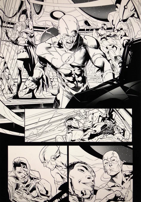 one of the things that I love about drawing comics, is to explore the acting of the different characters, try to give unique personalities to each one.. #flash #cyborg #raven #thewildhunt #dccomics 