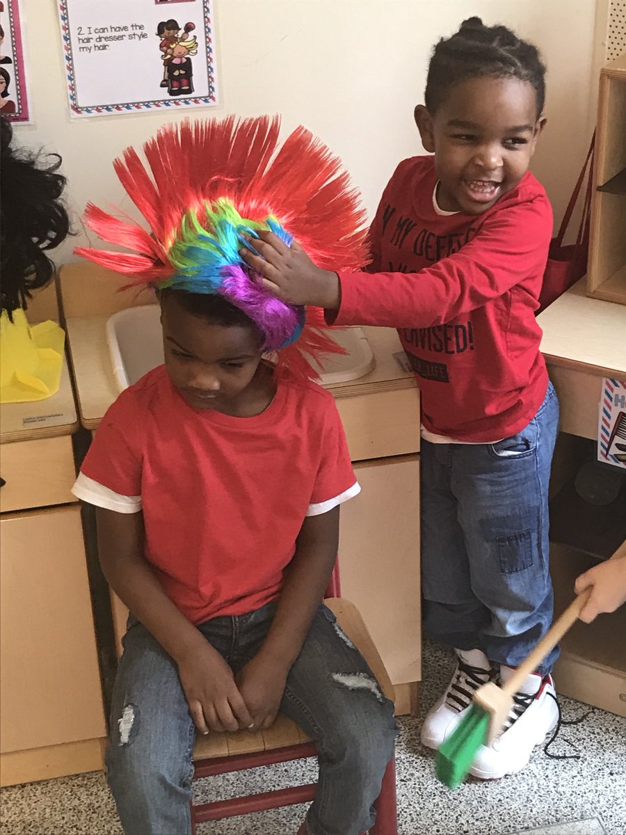 Mr_Moss757's tweet photo. I heard, “You look FABULOUS!!” and looked over to find this fresh wash and blow out. #prek #dramticplay #hairgoals #mohawk @VBPreK @CPES4LIFE https://t.co/XRbDmGBf8z