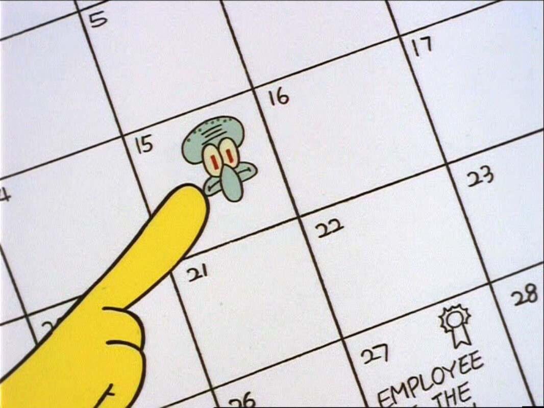 Audicy's tweet photo. It’s officially annoy Squidward day! https://t.co/784QesgIq0