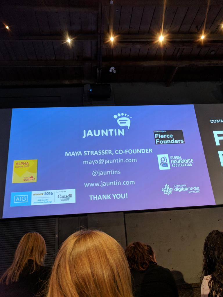 Competition starts now - first up @jauntins #Companiestowatch! #FierceFounders @Communitech