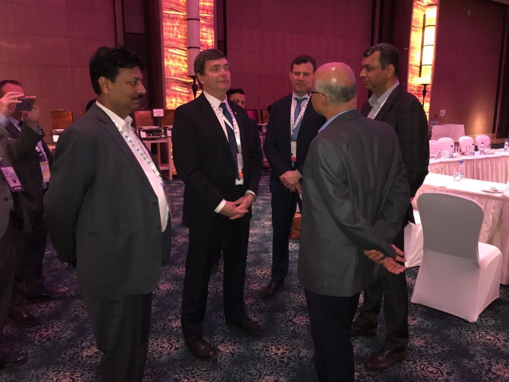 AlbertaInIndia's tweet photo. Fantastic remarks from Minister @oneilcarlier at the #PulsesConclave on Albertaโs strong trade relationship with India, particularly with the exchange of agricultural commodities, value-added products and services. #abag #westcdnag #ableg @IPGAPulses @AlbertaAg #Delhi https://t.co/3IatgSbTdt