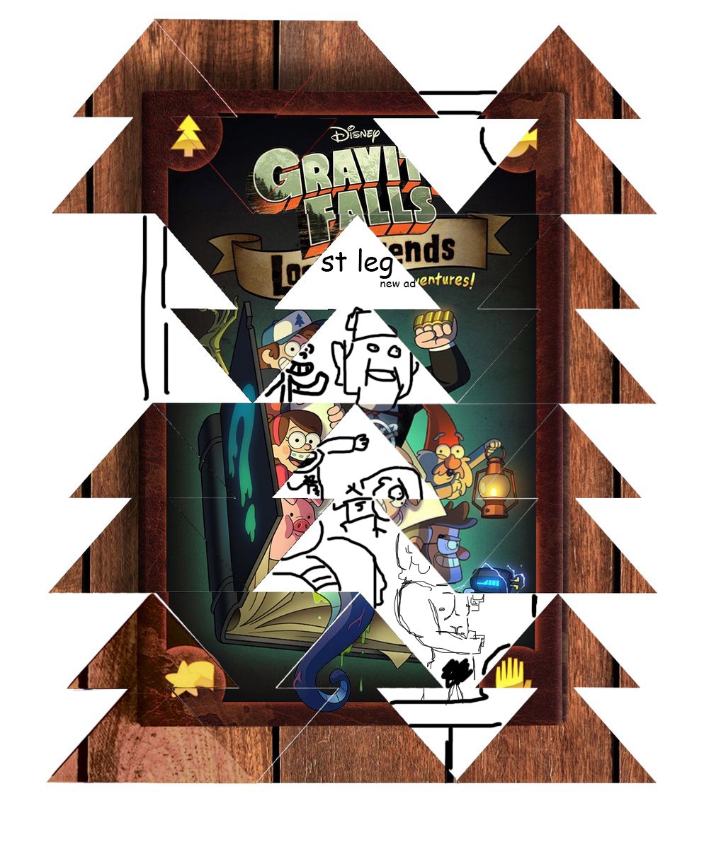 NintatoArt's tweet photo. Guys don't even worry about it I found all of the remaining pieces here's the official cover #PuzzlingPines https://t.co/r92ojf5xb9