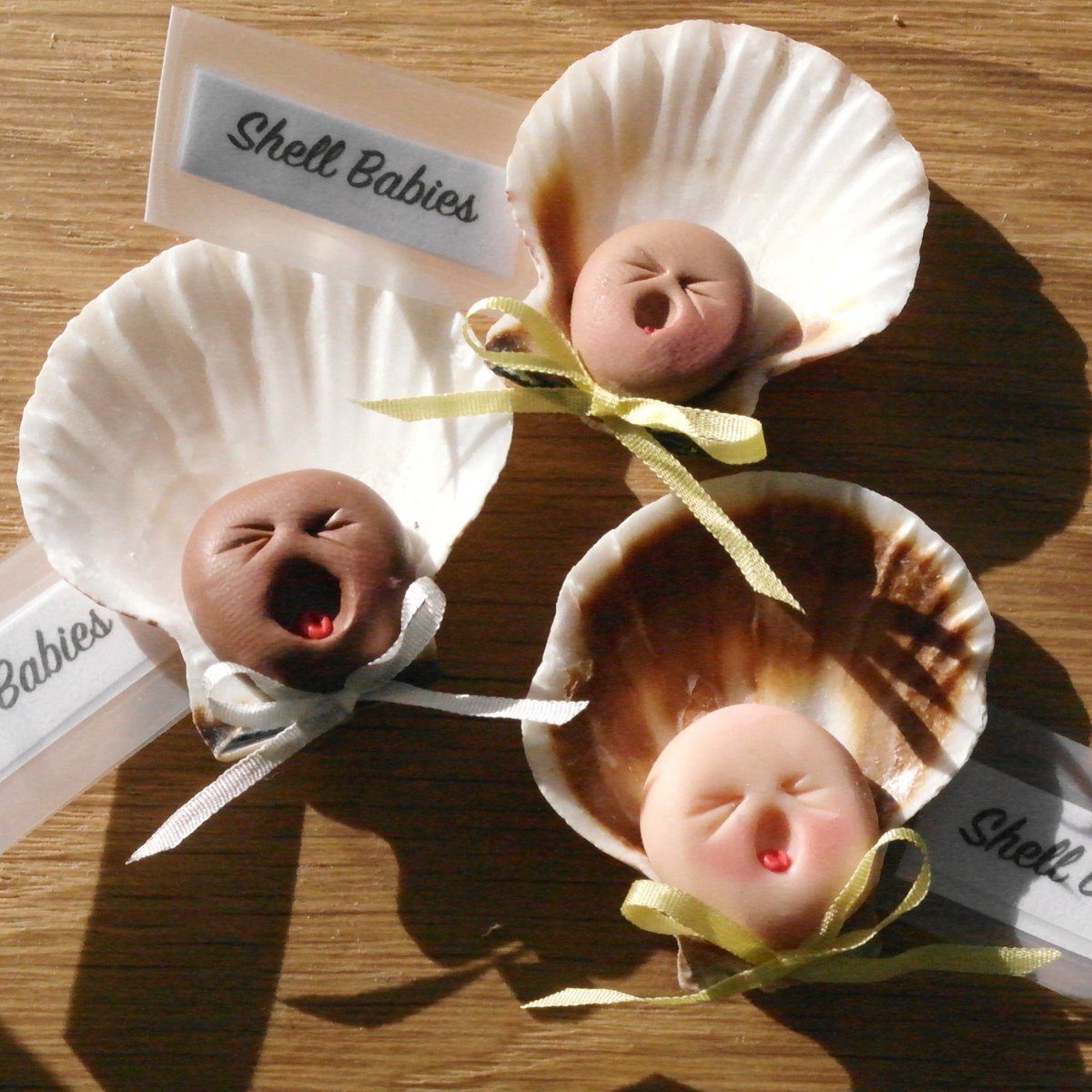 Little blobs of cuteness! #handmade #polymerclay #fimo #newbaby #babies #shellbaby #mummytobe #babygift