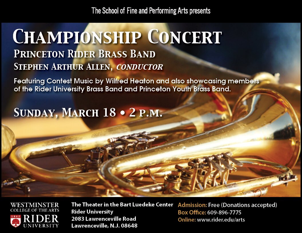 Come on out to hear the Princeton Brass Band as well as the Princeton Youth Brass Band! You won't want to miss it!