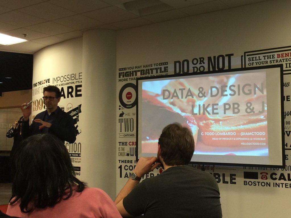 michaelflint's tweet photo. Learning the secrets of data, design, and PB&amp;J with @iamctodd at @bstninteractive #uxpaBoston https://t.co/RMucpxa7E8