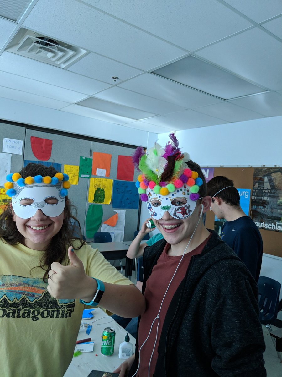 We made some amazing masks today to celebrate German Karneval!