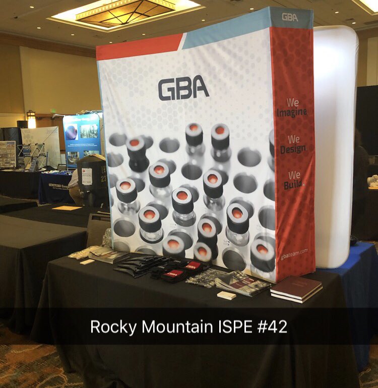 GBATeam's tweet photo. Our #LifeSciences team is at the #RockyMountain @ISPEorg show today. Stop by and say hi! #Pharma #RMISPE #Engineers #architects #WeImagineWeDesignWeBuild https://t.co/yfpZrued0q