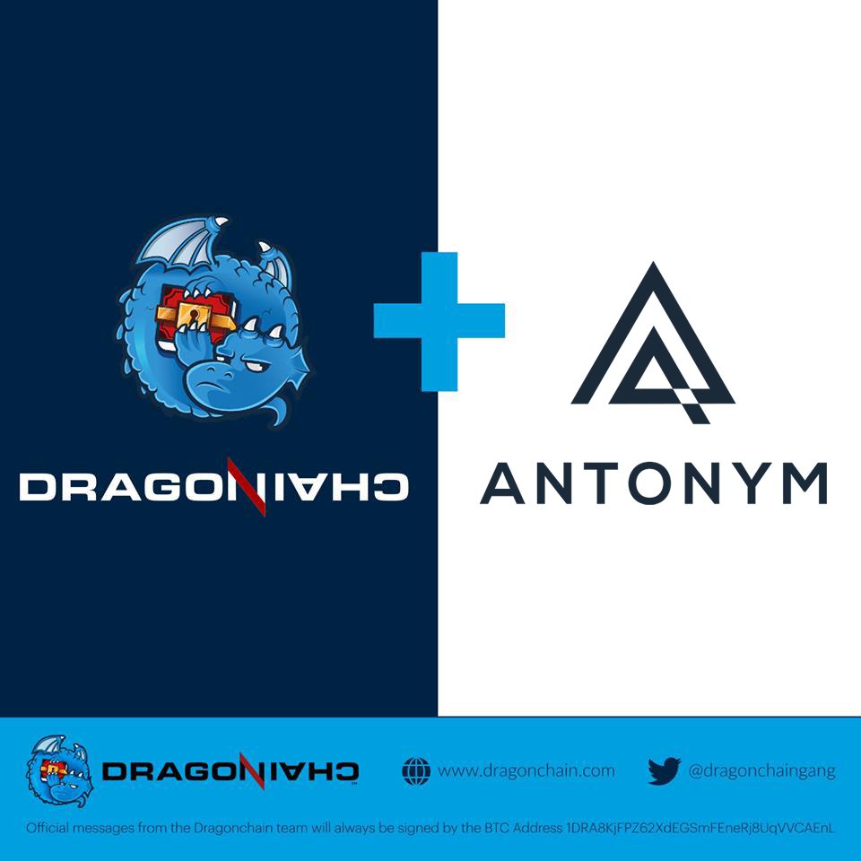 dragonchain's tweet photo. Welcome Antonym, an official #partner in our DC #Marketplace! The marketing and implementation experts at Antonym help projects to bridge the gap between perceived value and actual commercial implementation as they go to market. Scale your DC project w/ https://t.co/gNBVGi1UgX https://t.co/plPmfYJntN