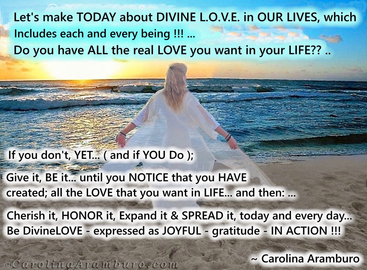 CarolinAramburo's tweet photo. Let's make #ValentinesDAY ❤️❤️ and every DAY; about #DivineLOVE a little more... not that much about #Criticizing what others are doing .... not #Idolizing what others seem to HAVE or BE... ❤️❤️ .... 

https://t.co/sqBnFtfqww https://t.co/GkKJSFhYI4
