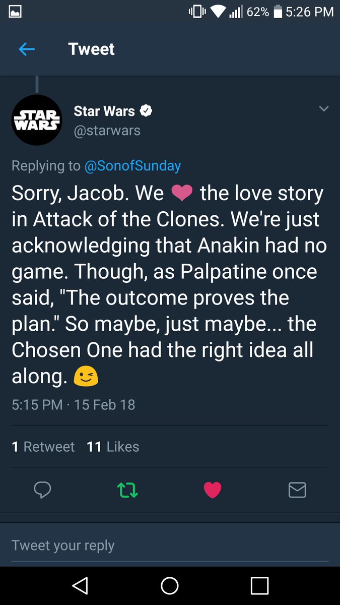 sonofsunday129's tweet image. THIS HAPPENED. There I was, throwing shade at Anakin &amp;amp; Padme's courtship...&amp;amp; I was called out &amp;amp; corrected by @StarWars. Literally! The OFFICIAL #StarWars Twitter account!😌🙈😱 Haha!!!!😂 And I deserve it! They made a great point! I've never been so proud to be roasted!😂😂🔥🔥🔥