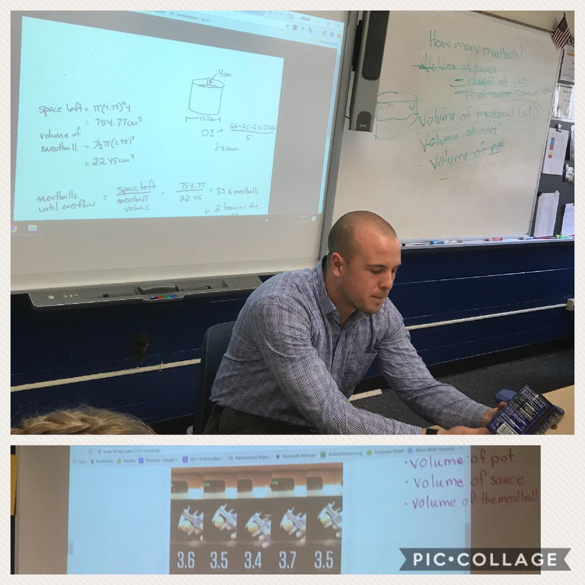 mrsdboyer's tweet photo. Great minds think alike. Two teachers using the same three act activity in class today. @ddmeyer #byrampride #threeacts #greatconversations https://t.co/XU847IOlvN
