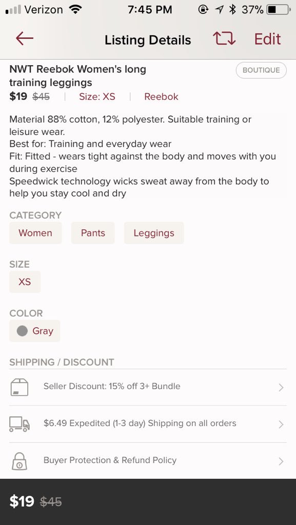 Reebok Yogo Leggings On Sale $19 bnc.lt/focc/kzMsxB0ozK paypal.me/OnceLoves