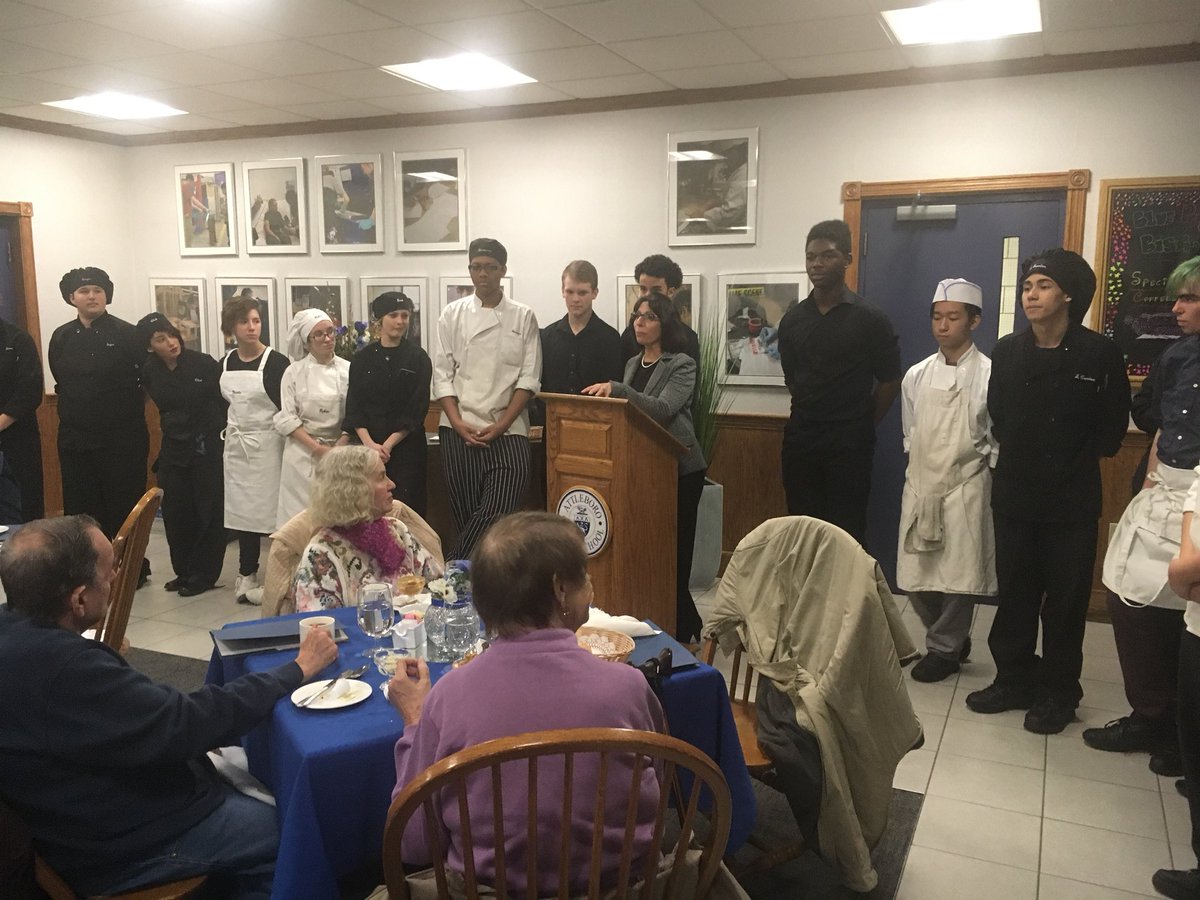 DR_SUPT's tweet photo. We are so proud to have hosted a special Community Engagement event in the Blue Pride Bistro today with many of the City of Attleboro’s seniors in attendance.  #EngageAttleboro https://t.co/JgBsijHHY6