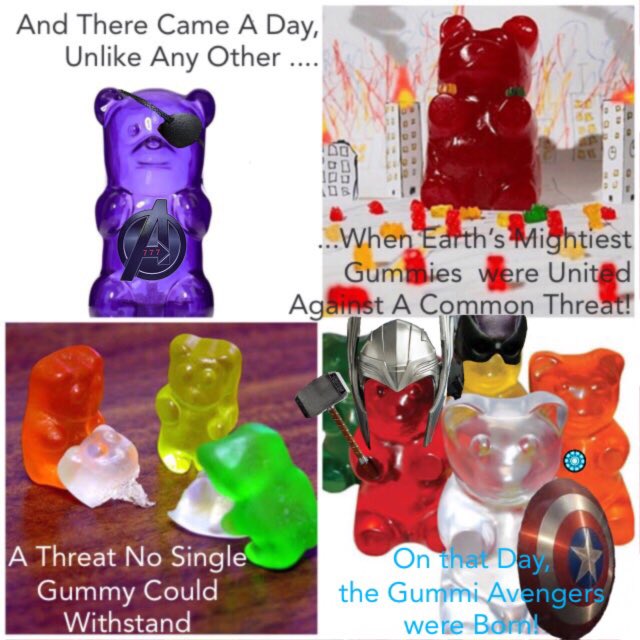 avengerz777's tweet photo. This weekend on #Twitch the #Gummi #Avengers will help the A777 reach new “Heights”! #CoD #Resistance #Assemble #Infinity #Playstation #GamerLife #HeyIt’sLegalNow
https://t.co/gi5EucAlpq https://t.co/2N31O434lR