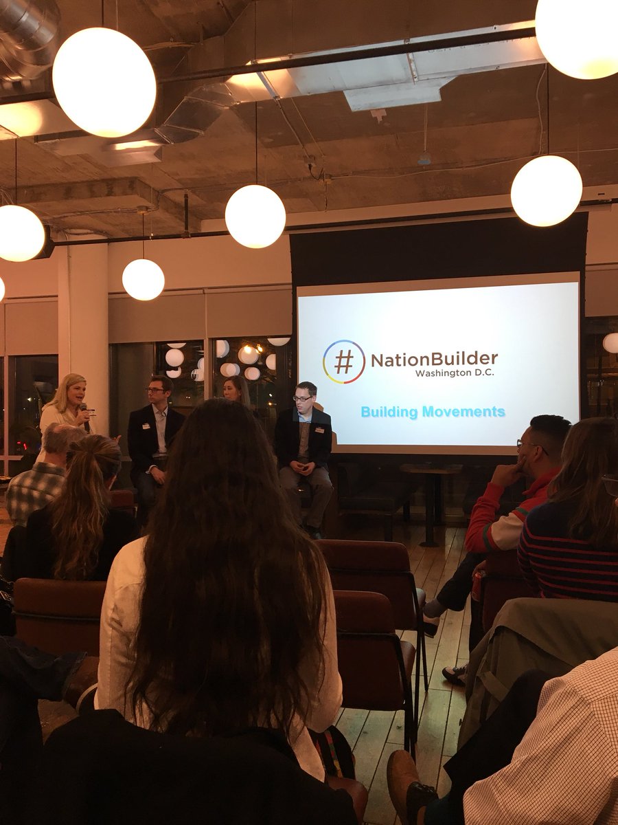 WTorresJr89's tweet photo. Great panel discussion with @jebory @SarahJaneYi @mfisher1986 @StephStouffer exploring the biggest trends we’ve seen in the advocacy space in the last couple of years. Thanks to @heywillconway (@NationBuilder) and @WeWorkDC for hosting. #nationbuilder #nbcities https://t.co/sWRswyvLab