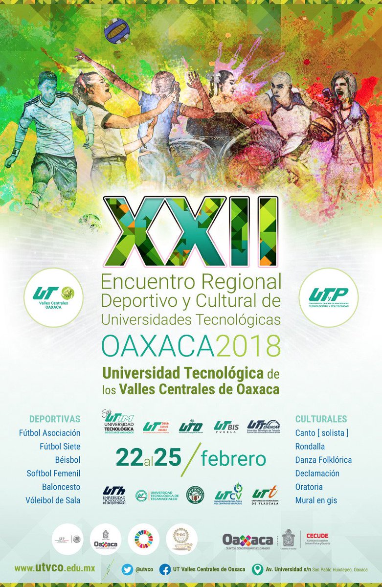 utvco's tweet photo. Del 22 al 25 de febrero, recibiremos a más de 1,000 universitarios quiénes competirán sanamente en 12 disciplinas deportivas y artísticas.
#Regional2018
#OrgulloUUTT https://t.co/TV1tG2blwP