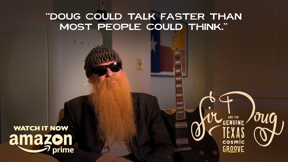 The legendary @BillyFGibbons knows something about the mixed up sort of Texas blues/rock that made Doug Sahm special! Watch the movie now on Amazon Prime Video and learn it yourself - a.co/8Kqyg7E