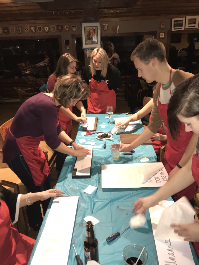kiwalukjones's tweet photo. #designsign #paintnight #funwiththestaff #rugbyclub @StDominicYQR https://t.co/Qfape2QjMM