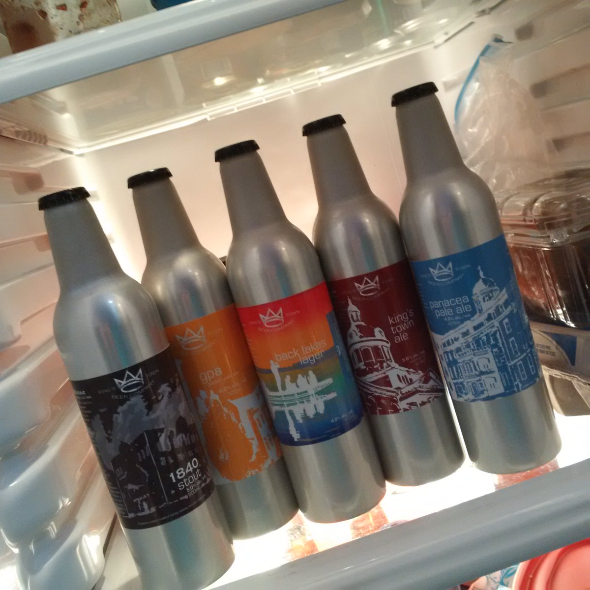 Found: crown jewels in my fridge! These cool craft brews from our friends at #KingstownBeer - the newest brewery in #Kingston! Savvy Hip Hops beer club-o-month suds-cribers will be getting these #beersdelivered next Friday. Got beer envy? Bet you do! <a href="/OntCraftBrewers/">Ontario Craft Brewers</a> #discoverON