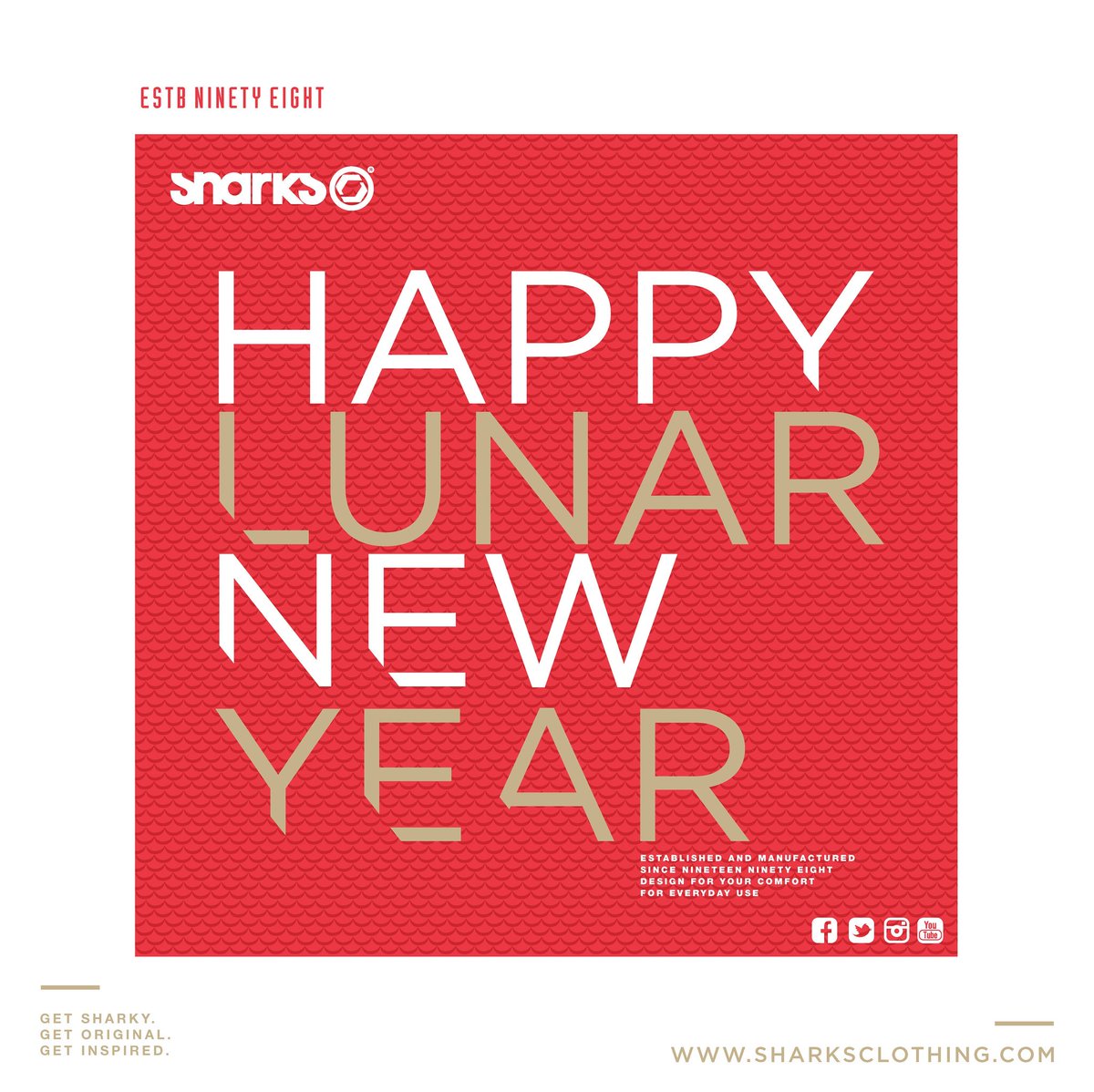 SharksClothing's tweet photo. Happy Lunar New Year.
May prosperity and health be with us always.

#sharksclothing #sharksco #sharks98 #inspiredbysharks #lunarnewyear #chinesenewyear #gongxi #gongxifacai https://t.co/G9Wtnvzk71