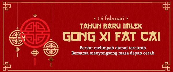 Selamat Hari Raya Imlek 2018

Berkat melimpah damai tercurah

Bersama menyongsong masa depan cerah