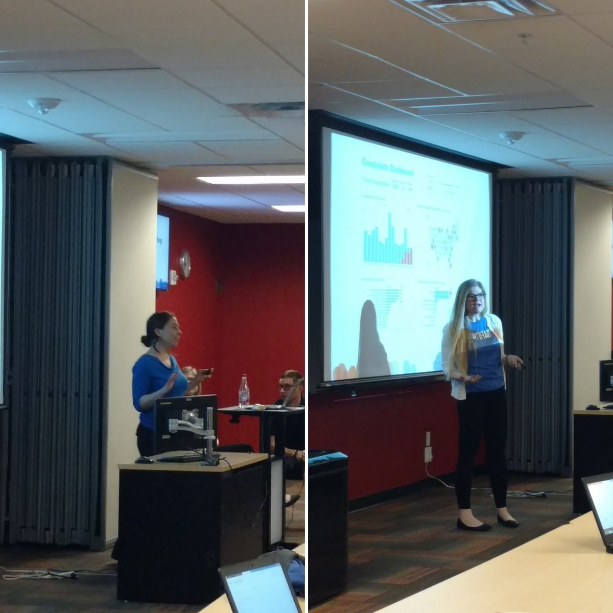 michaelperillo's tweet photo. Tile vs. Float @AnnUJackson and @lilachmanheim make their case. What's your vote? #tableaugroups #phxtug #tableau https://t.co/4Iav4AoSoQ