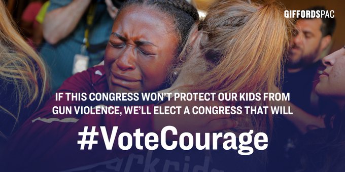 Thoughts and prayers are not enough. I’m making a commitment to #VoteCourage in November and support candidates who will stand up to the gun lobby. https://t.co/fwYzw2eqxd  #GunReformNow https://t.co/KTiGqJqt