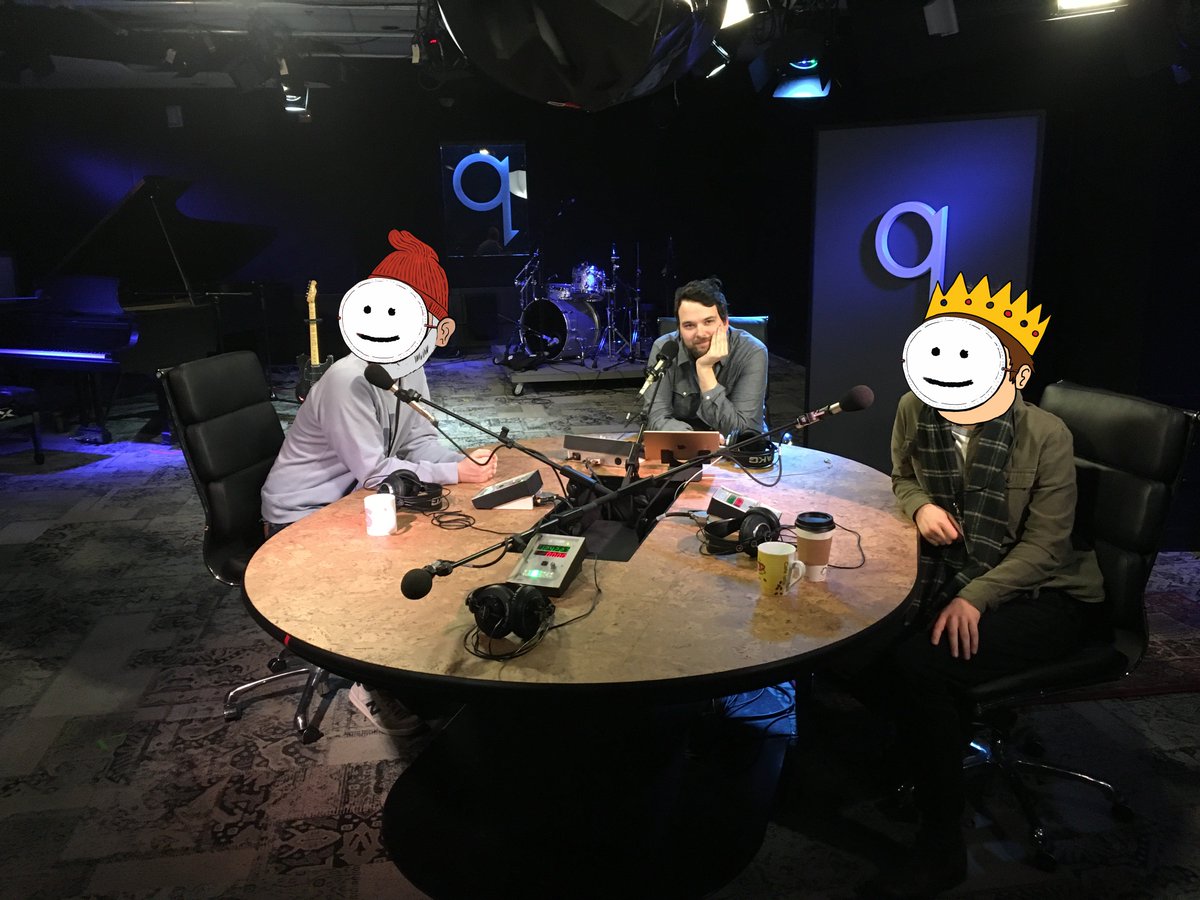 shykids's tweet photo. since @cbcradioq finally decided to change its name to lower case we graced @tompowercbc with hopefully an insightful chat about our new album. tune in tommorrow at 11 EST on @cbcradio to listen. #inastate #waynebrady https://t.co/GbtlwF0mcI
