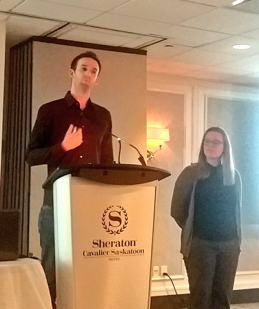Thankyou Lisa Renaud and Brendan Holaday for a great presentation on High Grade Uranium Leaching #uraniumnight#saskatoonbranchcim