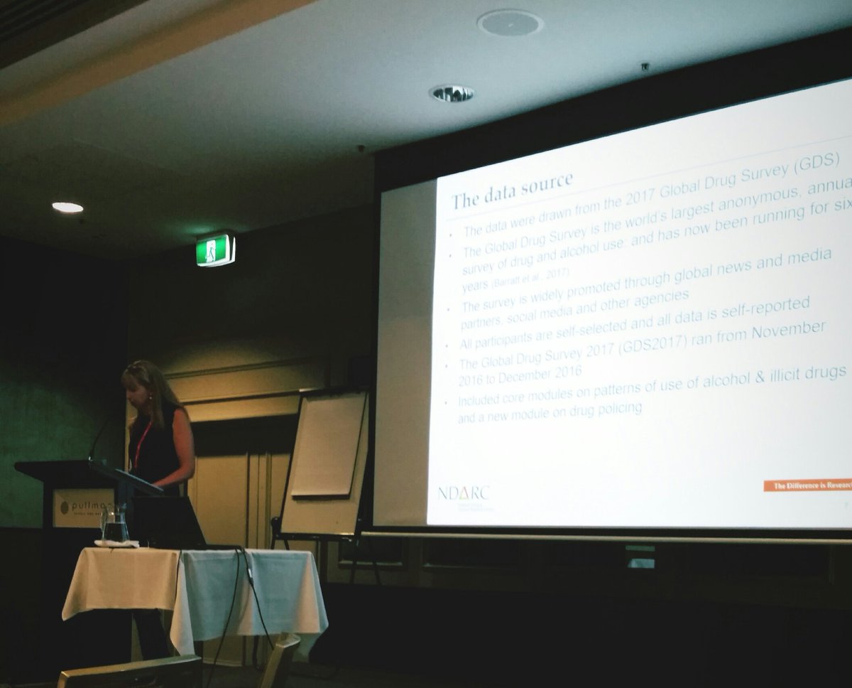 RebeccaBoswort2's tweet photo. NDARC's Dr Caitlin Hughes presenting at #ARCJC2018 on Drug-related police encounters across the globe: How does Australia compare? @NDARCNEWS @DrugPolicy_DPMP https://t.co/3chNgwr4Oh