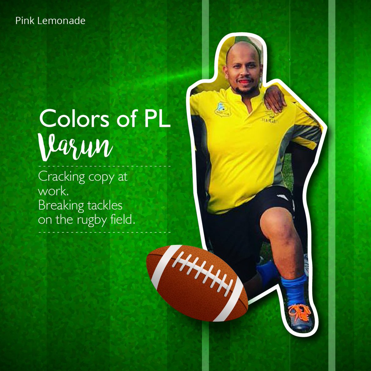 PinkLemonadeIn's tweet photo. Our team members don’t drop the ball, whether on field or at work. Watch this space to know more about the ‘enthu-cutlets’ at Pink Lemonade! @varunvibhakar #pinklemonadeofficial https://t.co/yVer1wFXwF